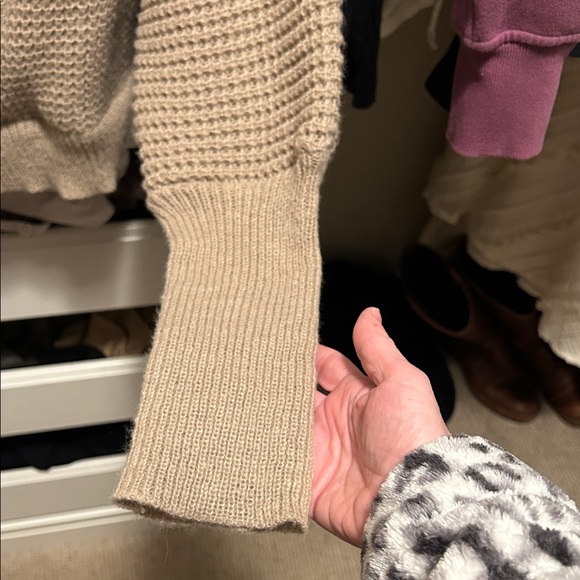 Beige Knit Women Sweater - Picture 2 of 5